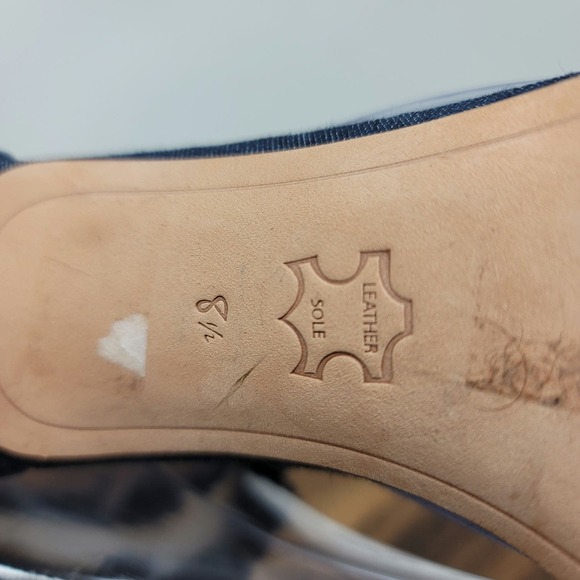 Sam Edelman Anabeth Blue Jean Fringe 4.5" Heels Women 8.5 - Picture 7 of 8